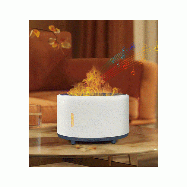 flame diffuser with bluetooth and remote control.gif