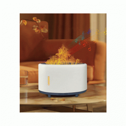 flame diffuser with bluetooth and remote control.gif